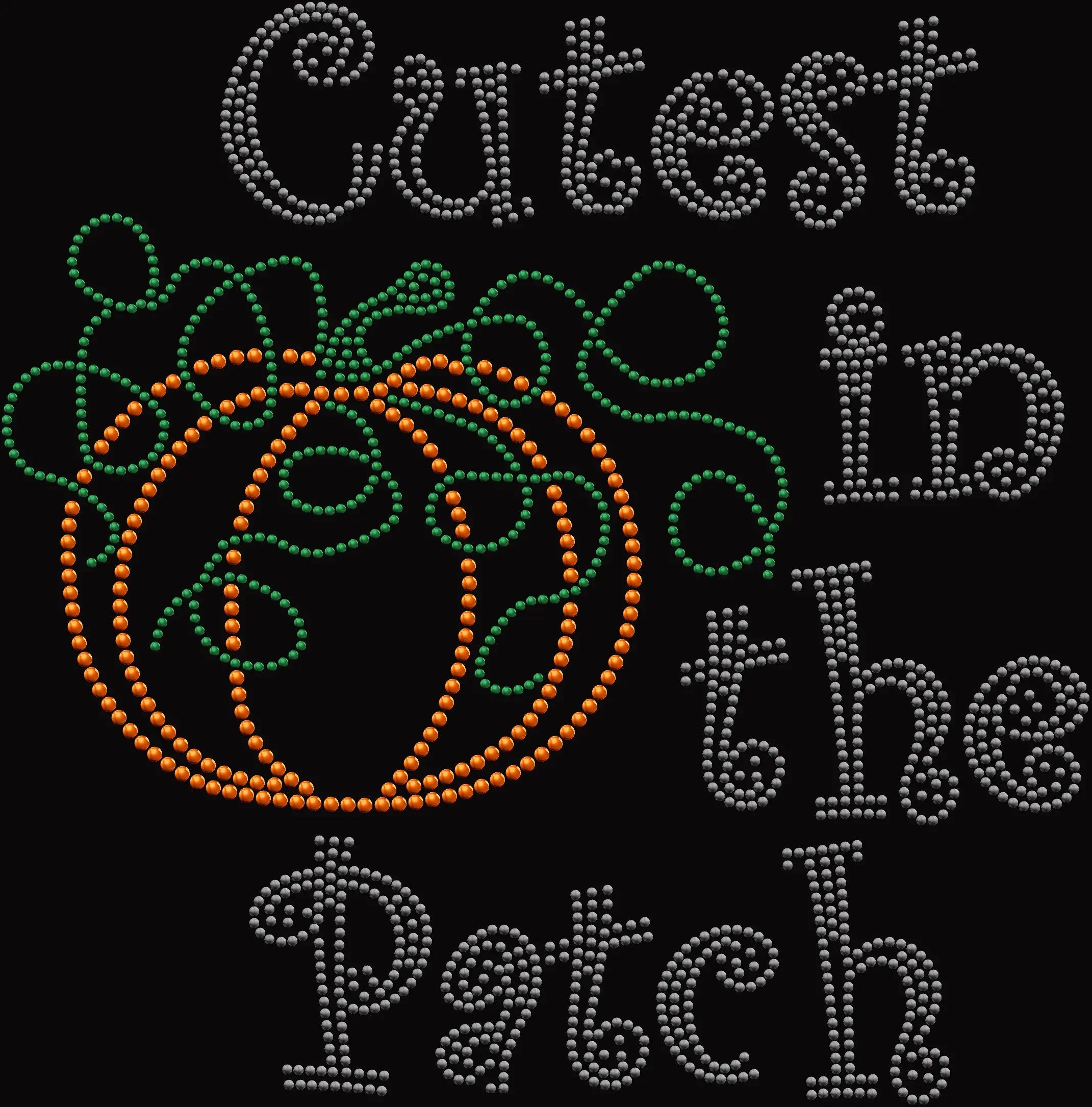 Cutest Pumpkin in the Patch -84  Cutest Pumpkin in the Patch Rhinestone Shirt - Women's Bling Fall Festival T-Shirt